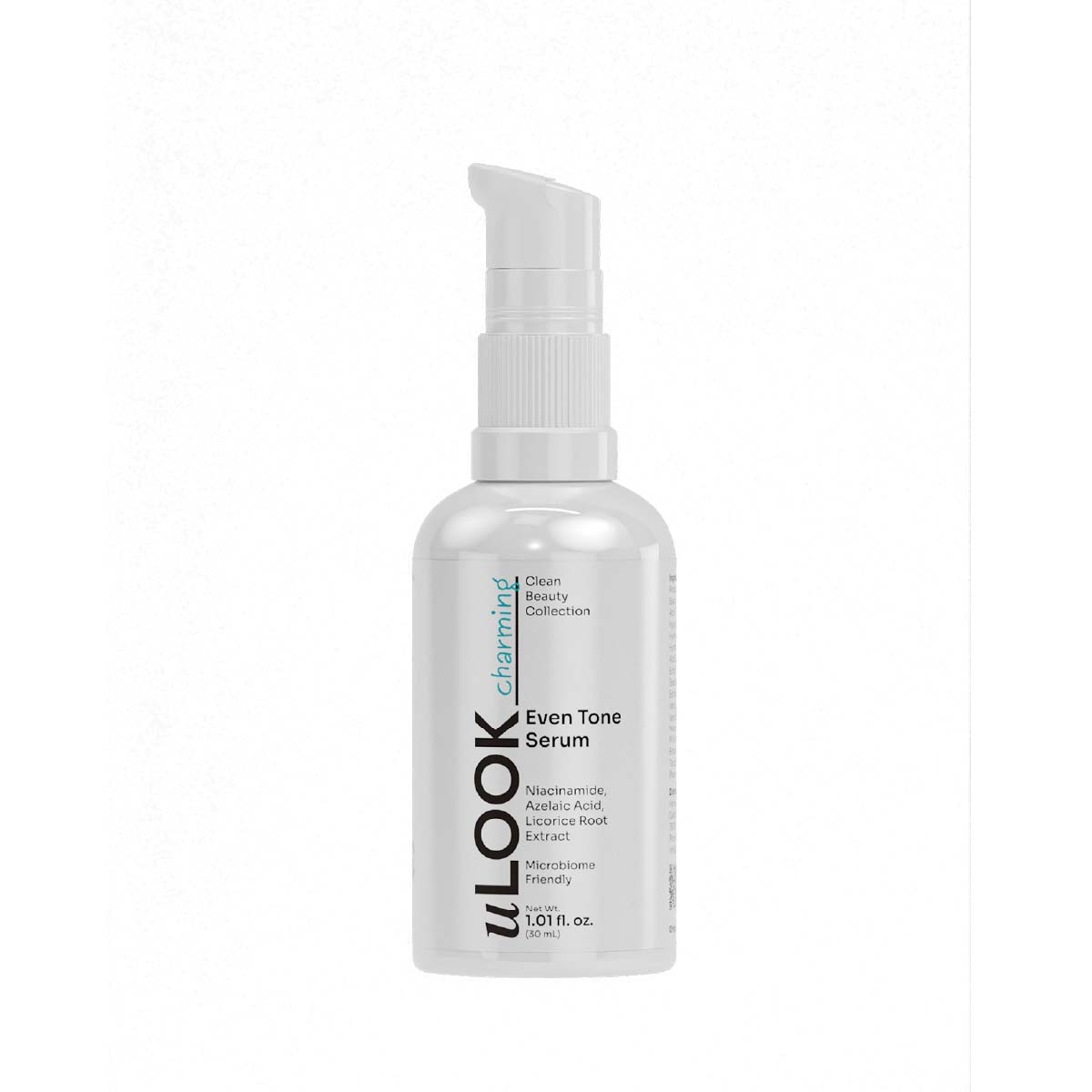 Skincare serum bottle labeled 'ulook' on a white background US