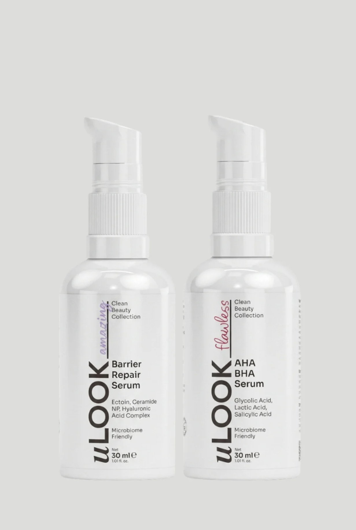 Pore & Oil Balance Set of 2 – AHA BHA Peeling Serum + Barrier Repair Serum, Skin Renewing & Moisture Supporting